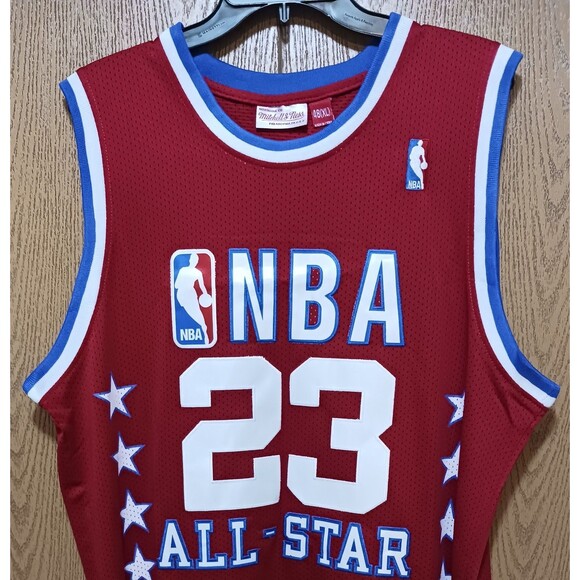 Michael Jordan (Mitch/Ness)-(All Star)-(1989)-(Red)-(Jersey)-(New Con)-(XL)-$130 - Picture 3 of 12